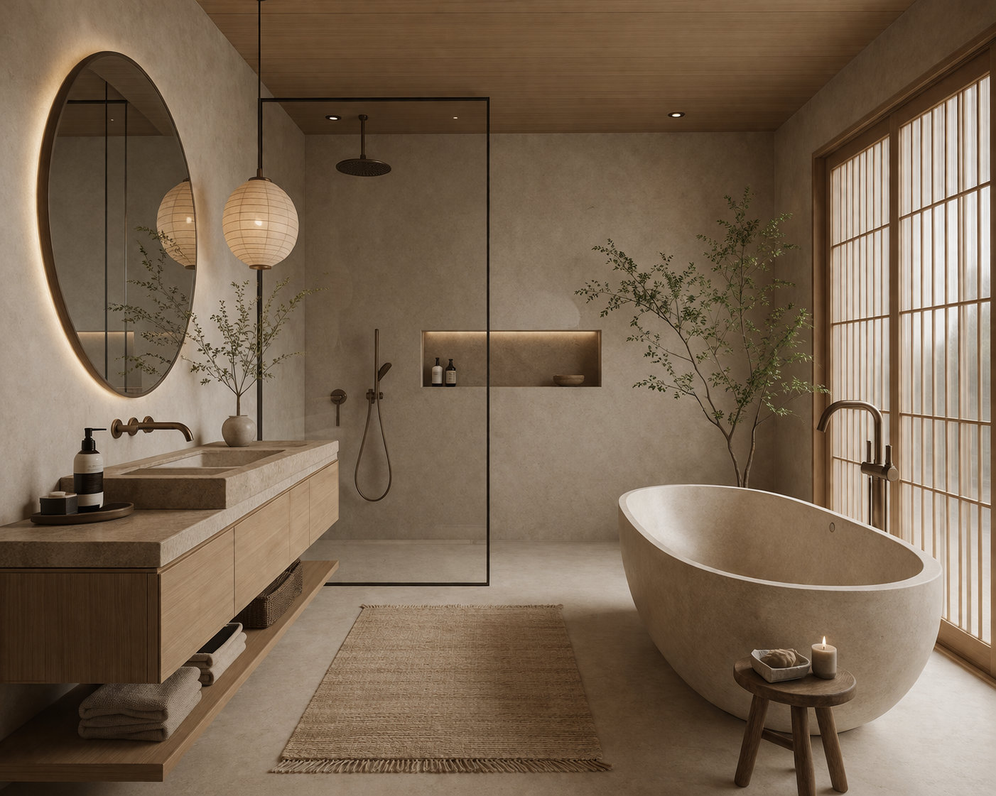 Japandi bathroom inspiration